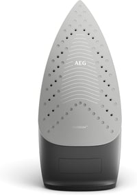 AEG Steam Iron, 2400 W, Variable Vertical Steam Surge, Fine Spray, 24% Recycled Plastic, Residual Heat Indicator, 2 m Cable, 180° Rotatable, Anti-Limescale System, Ceramic Sole, Green Grey, SI5-2-6OG 2