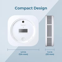 AEGISLINK SC200 Füst és Szénmonoxid Érzékelő LCD Kijelzővel - Elemmel Működő, Tesztgombos, Automatikus Ellenőrzés, Cserélhető Elem 9