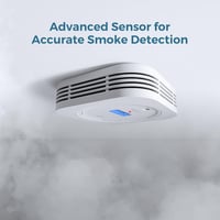 AEGISLINK SC200 Füst és Szénmonoxid Érzékelő LCD Kijelzővel - Elemmel Működő, Tesztgombos, Automatikus Ellenőrzés, Cserélhető Elem 8