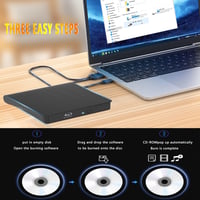 aelrsoch Külső Blu-ray és DVD meghajtó USB 3.0 Type-C csatlakozással olvasás írás 4K Blu-ray lejátszó és rögzítő 4