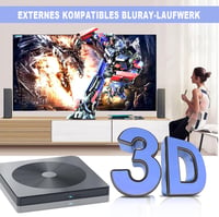 aelrsoch külső Blu-ray író-olvasó lemezmeghajtó DVD BD lejátszó USB 3.0 és Type-C, 4K Ultra HD, Win7 8 10 11 PC laptop 3