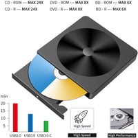 aelrsoch külső Blu-ray író-olvasó lemezmeghajtó DVD BD lejátszó USB 3.0 és Type-C, 4K Ultra HD, Win7 8 10 11 PC laptop 6
