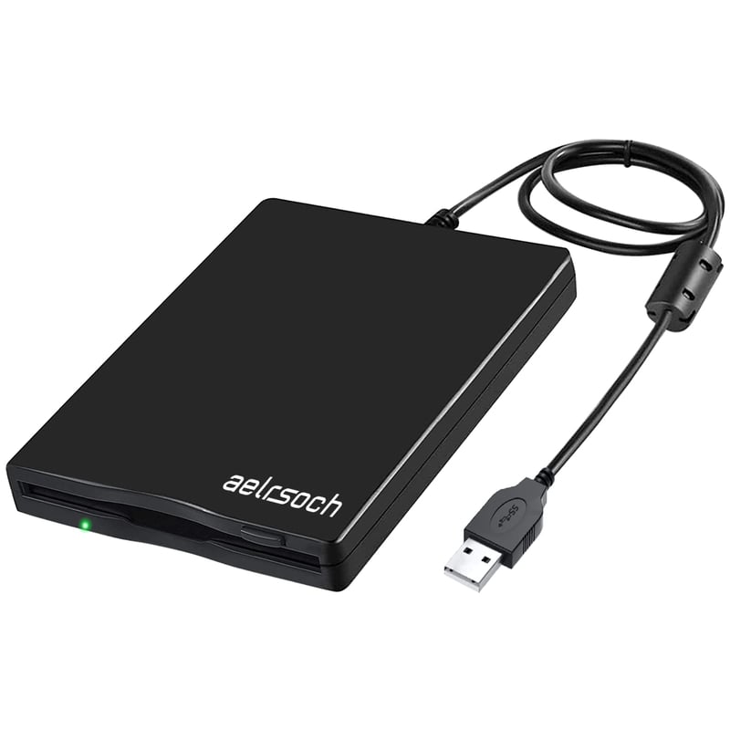 aelrsoch külső USB 3,5 floppy meghajtó 1,44MB 2HD fekete Windows 2000 7 8 10 kompatibilis