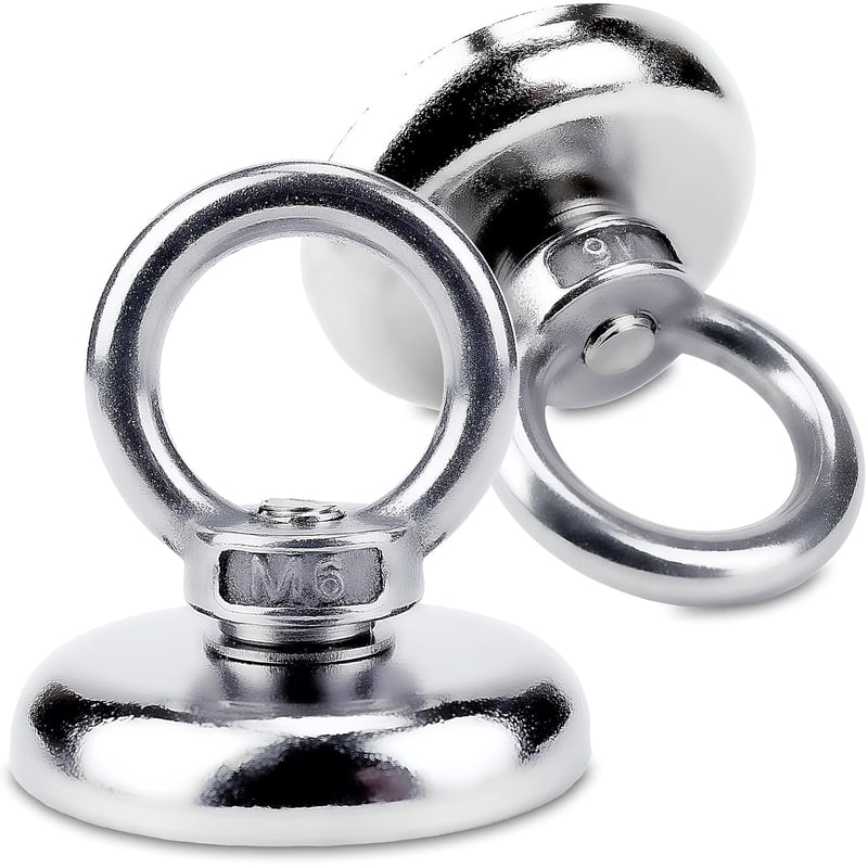 SENSEI 2 Erős Neodímium Mágnes 50 kg Teherbírás 36 mm Acél Karikával