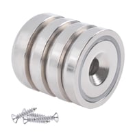 Aenienoe Neodymium Mágnes Lyukkal 32kg Erős Mágnes Csavarral 25mm 4db 1