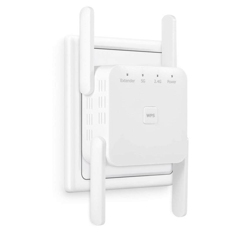 Aenxwa 1200 Mbit/s Dual Band WiFi Zosilňovač a Repeater - 2.4 GHz + 5 GHz, 360° Pokrytie, Podpora 15 Zariadení, Dizajn s Odvodom Tepla, Fe