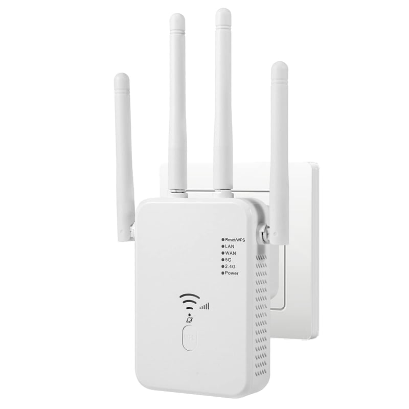 Aenxwa 1200 Mbit/s WiFi Zosilňovač Signálu, 5G & 2.4G Dual Band Repeater, s LAN Pripojením, 360° Pokrytie, pre 35 Zariadení, do 9200m²