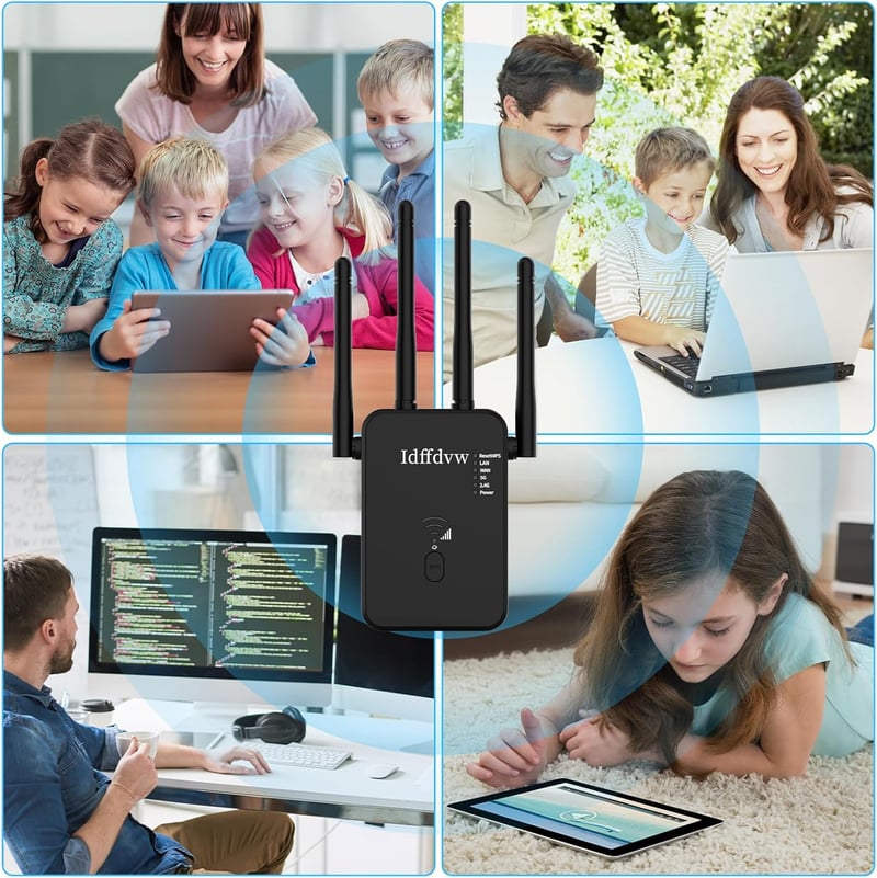 Aenxwa 1200 Mbps Dual Band WiFi Erősítő 2.4GHz 5GHz Repeater Router Access Point