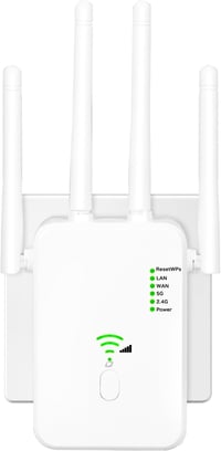 Aenxwa 1200 Mbps WiFi erősítő, 5G/2.4G kettős sáv, LAN csatlakozás, 9200 m² lefedettség 1