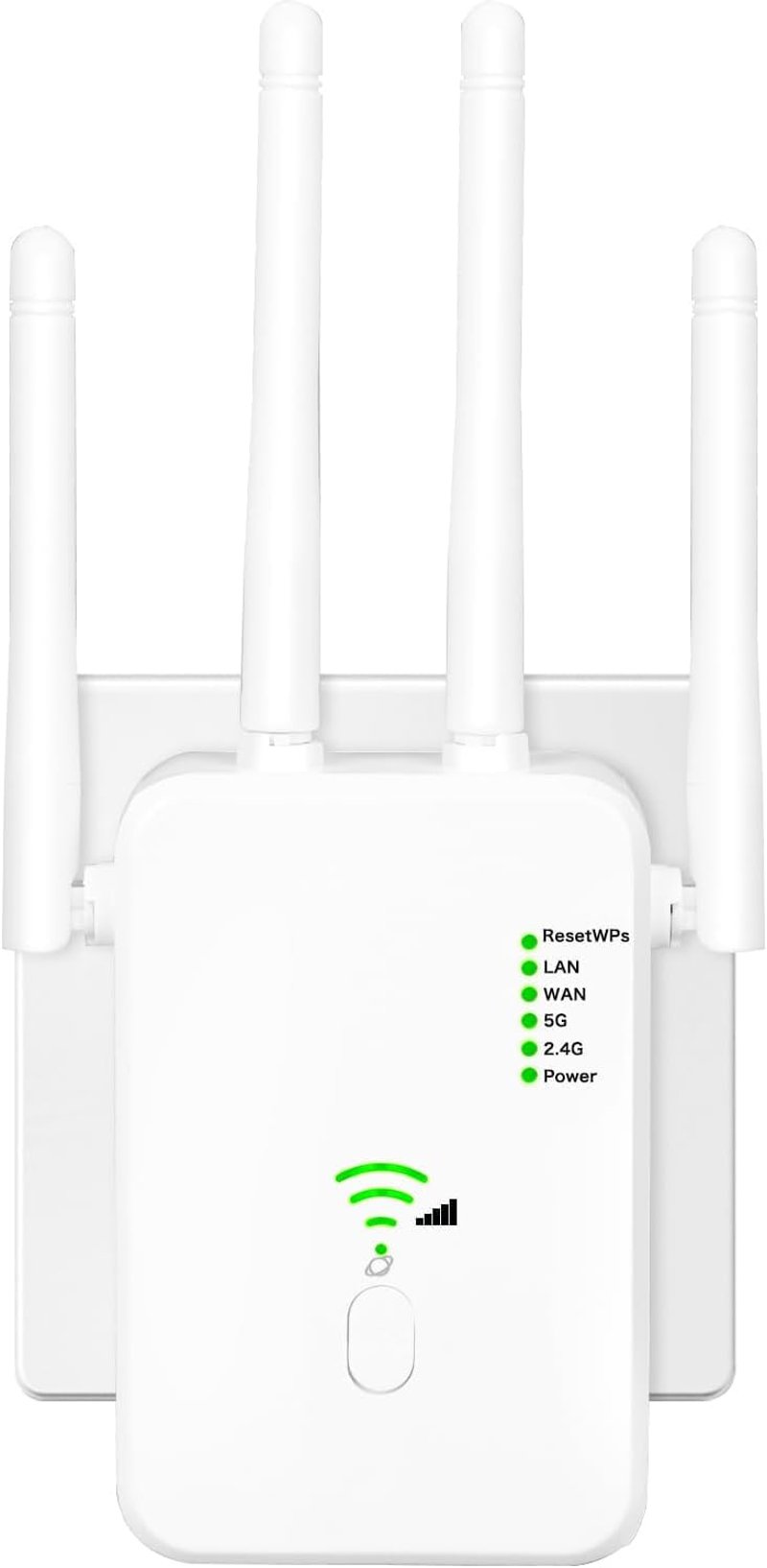 Aenxwa 1200 Mbps WiFi erősítő, 5G/2.4G kettős sáv, LAN csatlakozás, 9200 m² lefedettség