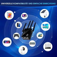 Aenxwa WiFi erősítő 6000m² lefedettséggel, 60 eszközhöz, Ethernet porttal 4