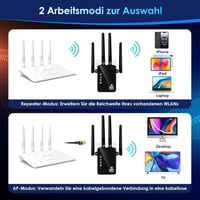 Aenxwa WiFi erősítő 6000m² lefedettséggel, 60 eszközhöz, Ethernet porttal 7
