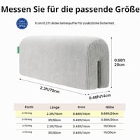 AEOCOO Protecție pentru marginea pătuțului 70 cm - Protecție moale din spumă cu memorie pentru gratii și împotriva loviturilor, cu husă detașabilă și lavabilă 4