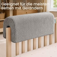 AEOCOO Protecție pentru marginea pătuțului 70 cm - Protecție moale din spumă cu memorie pentru gratii și împotriva loviturilor, cu husă detașabilă și lavabilă 2