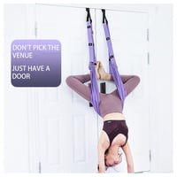 Lila Aerial Yoga Fali Kötél Hinta Hammock Swing Nyújtó Szíj Rugalmassági Edzőszíj Balett Tánc Gimnasztika Edzőknek 5