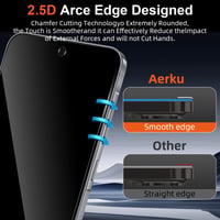 Folie de protecție a ecranului cu funcție de confidențialitate Aerku pentru Samsung Galaxy A56 5G - 2 buc. Sticlă securizată anti-spy, 9H, rezistentă la zgârieturi, protecție anti-amprentă 6