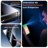 Folie de protecție a ecranului cu funcție de confidențialitate Aerku pentru Samsung Galaxy A56 5G - 2 buc. Sticlă securizată anti-spy, 9H, rezistentă la zgârieturi, protecție anti-amprentă 5