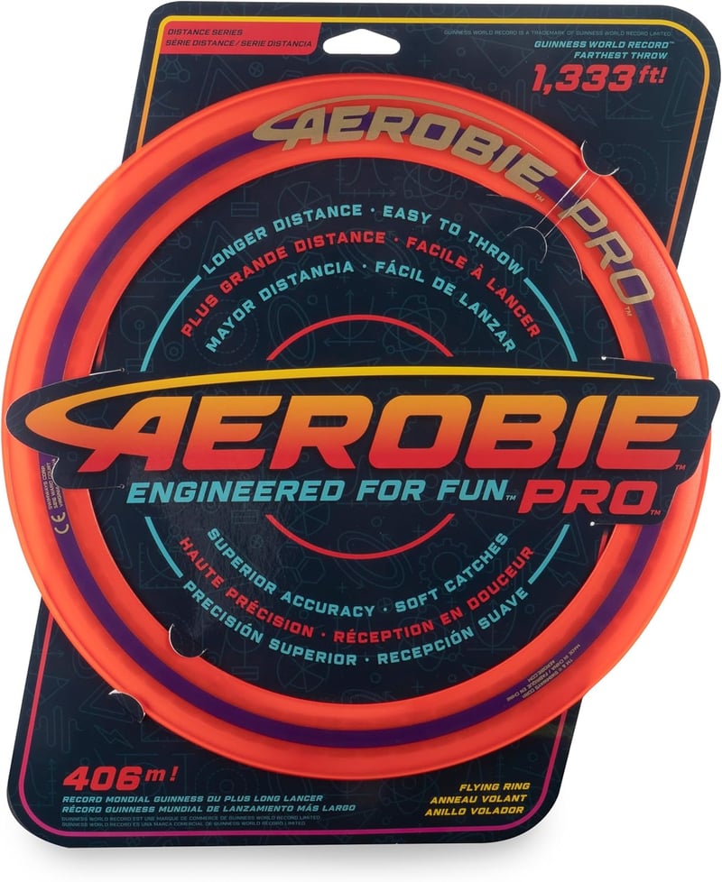 Aerobie Pro Repülő Gyűrű - Narancssárga Frizbi Korong, Könnyű Műanyag, Kültéri Játék Gyerekeknek és Felnőtteknek, 33 cm

AI: I've created a 
