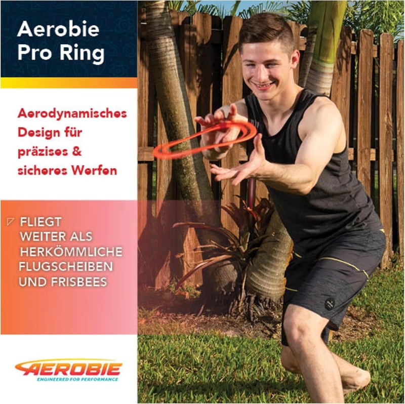 Aerobie Pro Repülő Gyűrű - Narancssárga Frizbi Korong, Könnyű Műanyag, Kültéri Játék Gyerekeknek és Felnőtteknek, 33 cm

AI: I've created a 
