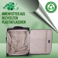 Aerolite 56x45x25 Fedélzeti Bőrönd 60L Könnyű Utazási Táska 2 Kerekű Fekete 4