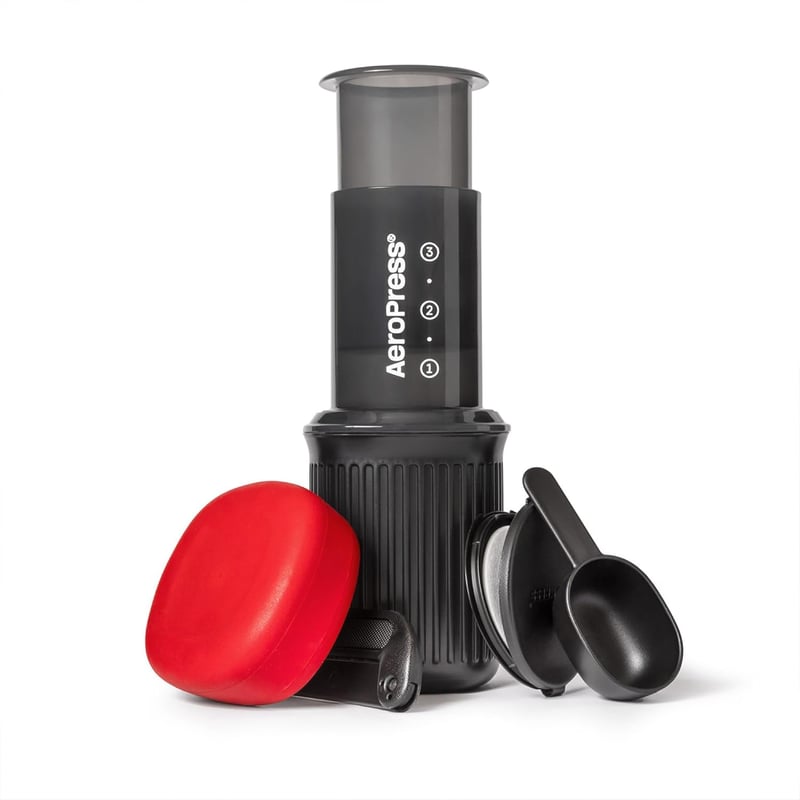 AeroPress Go Utazó Kávéfőző Szett - 3 az 1-ben Főzési Módszer French Press Szűrős Espresso - Kompakt Hordozható Kávégép