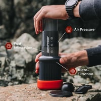 AeroPress Go Utazó Kávéfőző Szett - 3 az 1-ben Főzési Módszer French Press Szűrős Espresso - Kompakt Hordozható Kávégép 2