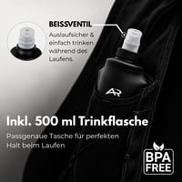 Bežecká vesta AeroRun pre mužov a ženy, ultraľahká, s 500 ml fľašou, nastaviteľná hydratačná vesta, bežecký batoh, veľkosť M-L 5