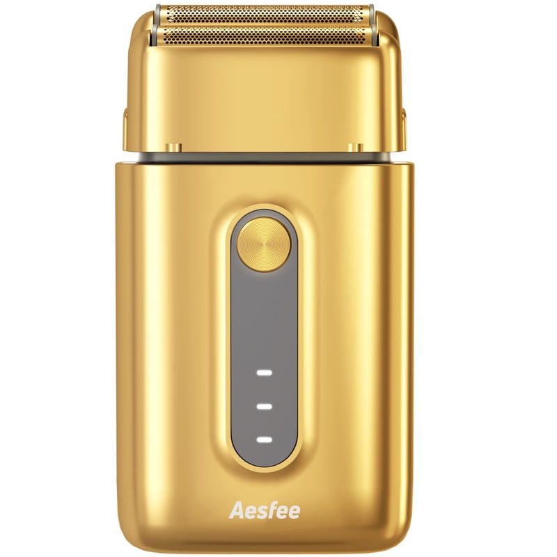 Profesionalni električni brijač s mrežicom Aesfee AF-8088 - zlatni titan - USB-C punjenje