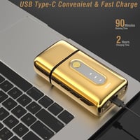 Aesfee Professzionális Foil Elektromos Borotvá Férfiaknak, Arany Titán Dupla Pengékkel, Száraz és Nedves Használatra, USB-C Töltéssel 7