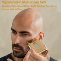 Aesfee Professzionális Foil Elektromos Borotvá Férfiaknak, Arany Titán Dupla Pengékkel, Száraz és Nedves Használatra, USB-C Töltéssel 5