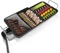 AEWHALE 3 az 1-ben Elektromos Asztali Grill, 2000W Tapadásmentes Teppanyaki Sütőlap 4-6 Személyre, Hőmérséklet Szabályozással 1