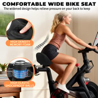 AEYINO Extra široké ergonomické bezšpičkové sedadlo na bicykel pre mužov a ženy, mäkká penová výplň, na MTB, mestský, trekingový a rotoped, čierne 3