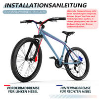 Set frâne hidraulice pe disc AEYINO MTB cu etrier și manetă din aluminiu, rotor 160 mm și adaptor IS/PM pentru biciclete electrice și pliabile, față 800 mm, spate 1500 mm 6