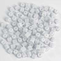 DDHOMIN 100 db Műanyag Zsanér Tipli Készlet Csavarokkal - Ajtózsanér Javító Dübel Szett Fehér Nylon Bővítő Tiplik M4x8 mm 4