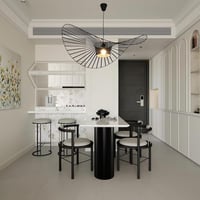 HRGKLMN Vertigo Függőlámpa - Állítható Magasságú Retro Szalmakalap Csillár, E27, 18W, 800 Lumen, Fekete, 100 cm, Nappali és Hálószoba Világí 5