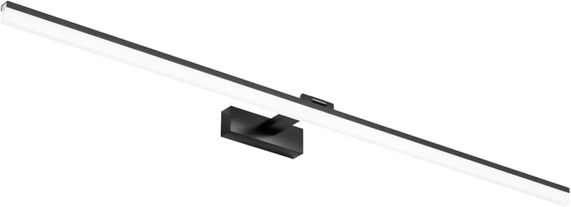 Klighten LED Fürdőszobai Tükörlámpa 32W 1820LM 6000K Hideg Fehér, 180° Forgatható, IP44 Vízálló, 120 cm Fekete Fali Világítás Tükörhöz