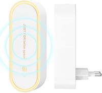 bubbacare Ultrahangos Rovarriasztó 2db - LED Éjszakai Fény, Elektromos Kártevőűző Szúnyog, Egér, Pók Ellen, 1200m² Hatótávolság, Fehér 1