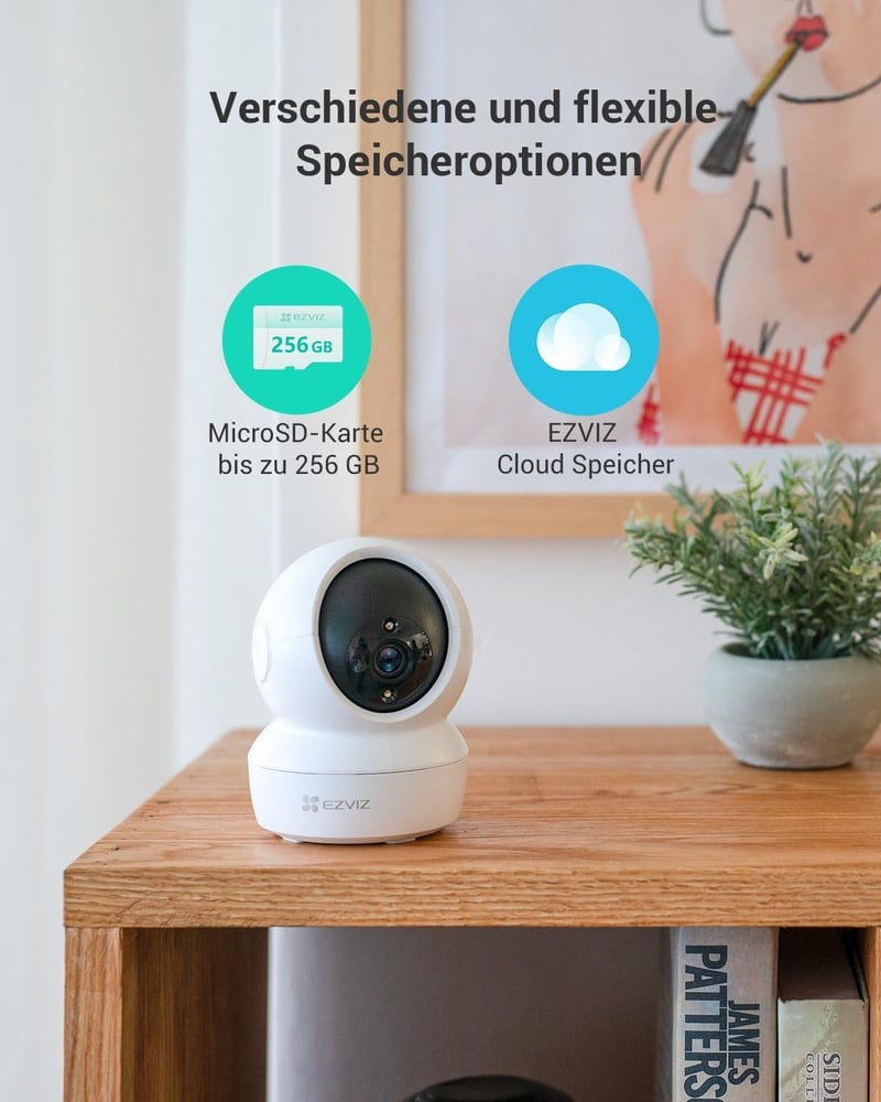 EZVIZ C6N WiFi IP Beltéri Kamera 1080P - 360° Lefedettség, Éjjellátó, Kétirányú Hang, MicroSD Támogatás, Mozgásérzékelés Otthoni és Bébi Meg