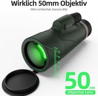 Vízálló HD Monokulár Távcső 12x50 Okostelefon Tartóval és Állvánnyal 2