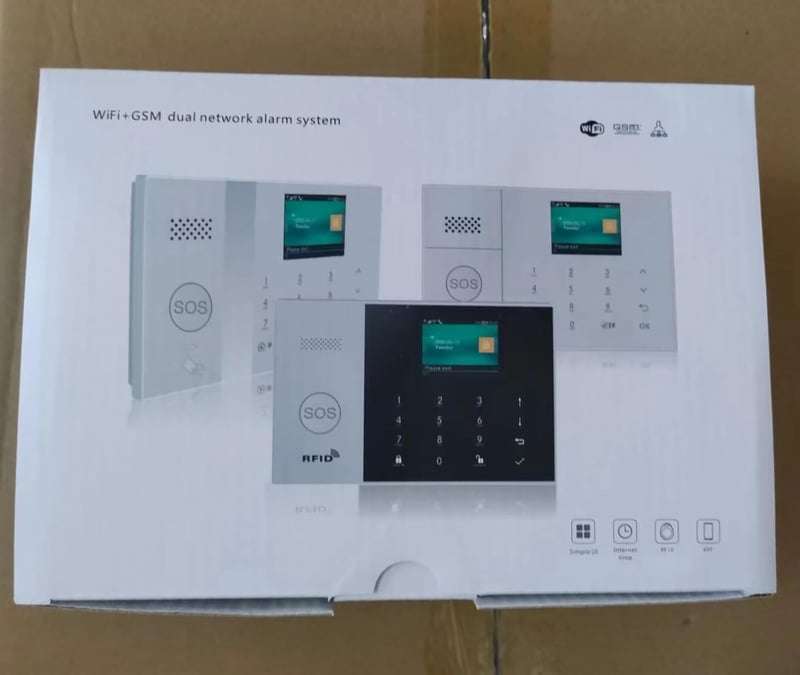 PGST WiFi+GSM Riasztórendszer Alexa és Tuya kompatibilis, mozgásérzékelővel