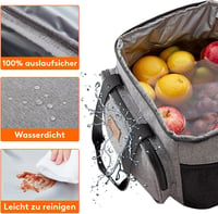 Lifewit Hűtőtáska 15L (24 Dobozos) Thermo Táska Ebédhez, Munkába, Iskolába, Strandra, Piknikhez - Vízálló, Szigetelt, Szürke 5