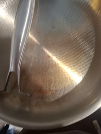 Abijan rozsdamentes acél serpenyő 28 cm, halpikkelyes felület, 18/10 acél, indukciós — Indukciós fedő nélkül (állapot: lásd a 2. képet) 3