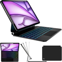 Nuflaz X7 Billentyűzetes Tok iPad Air 11" (M2/M3) és Pro 11" (1-4. gen) Tabletekhez - QWERTZ Német Kiosztás, Trackpaddel, Mágneses Rögzítés, 1