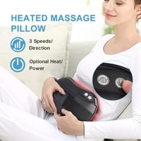 RENPHO Shiatsu Masszázspárna Melegítő Funkcióval, Nyakmasszírozó 3 Sebességgel, 4D Forgó Masszázsfejekkel, Mély Gyúró Masszázs 2