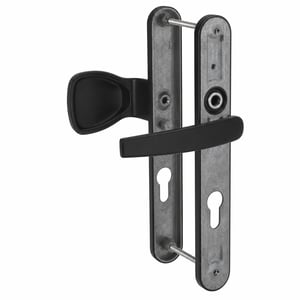 Set mâner ușă Bricard 77E8081 Osmose 2 pe rozetă pentru intrare — defect, pentru piese: mâner fără tijă (stare: vezi a 2-a poză)