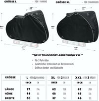TeamObsidian vízálló kerékpártároló 3 biciklire - strapabíró kültéri védőhuzat 5