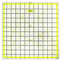 ANSIO 12,5" Átlátszó Patchwork Vonalzó Fekete-Neon Ráccsal 1