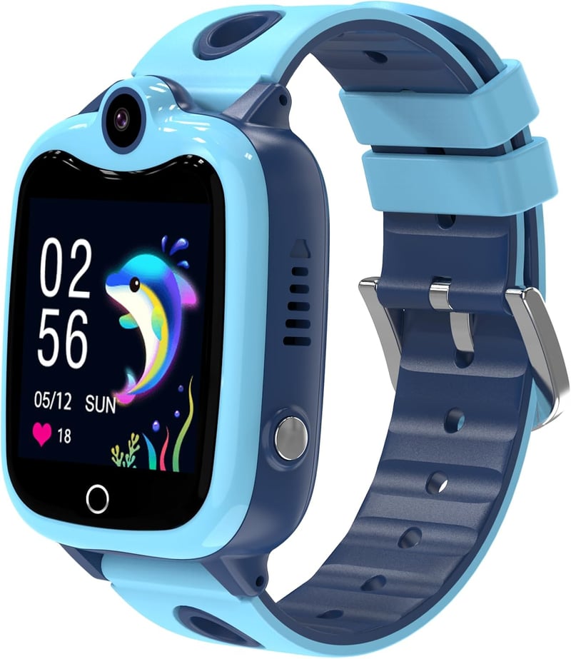 4G-s Gyerek Okosóra GPS-szel, Videohívással és SOS Funkcióval - Vízálló Smartwatch SIM Kártyával