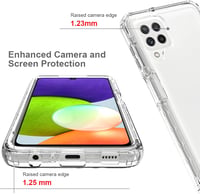 Samsung Galaxy A22 4G Átlátszó Védőtok és Edzett Üveg Fólia Szett 4
