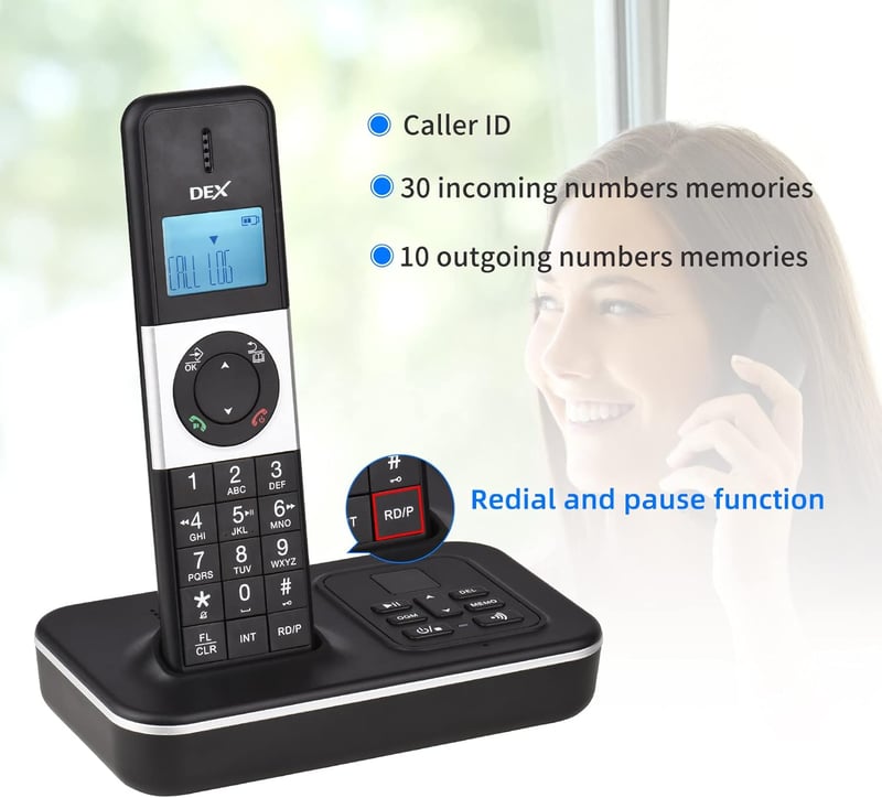 Bisofice D1002 Vezeték Nélküli Telefon 3 Kézibeszélővel - Üzenetrögzítő, Hívóazonosító, 1,6" LCD Kijelző, 16 Nyelv, Otthoni és Irodai Haszná